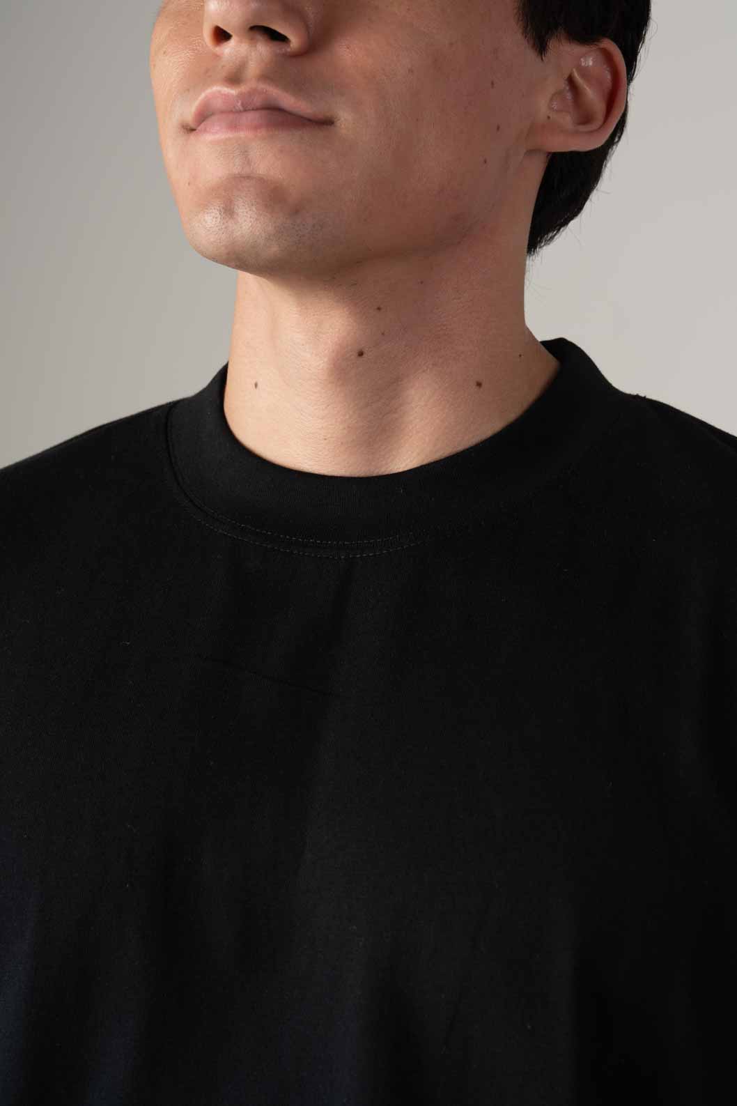 Playera Oversize Negra Manga Larga Gramaje 245