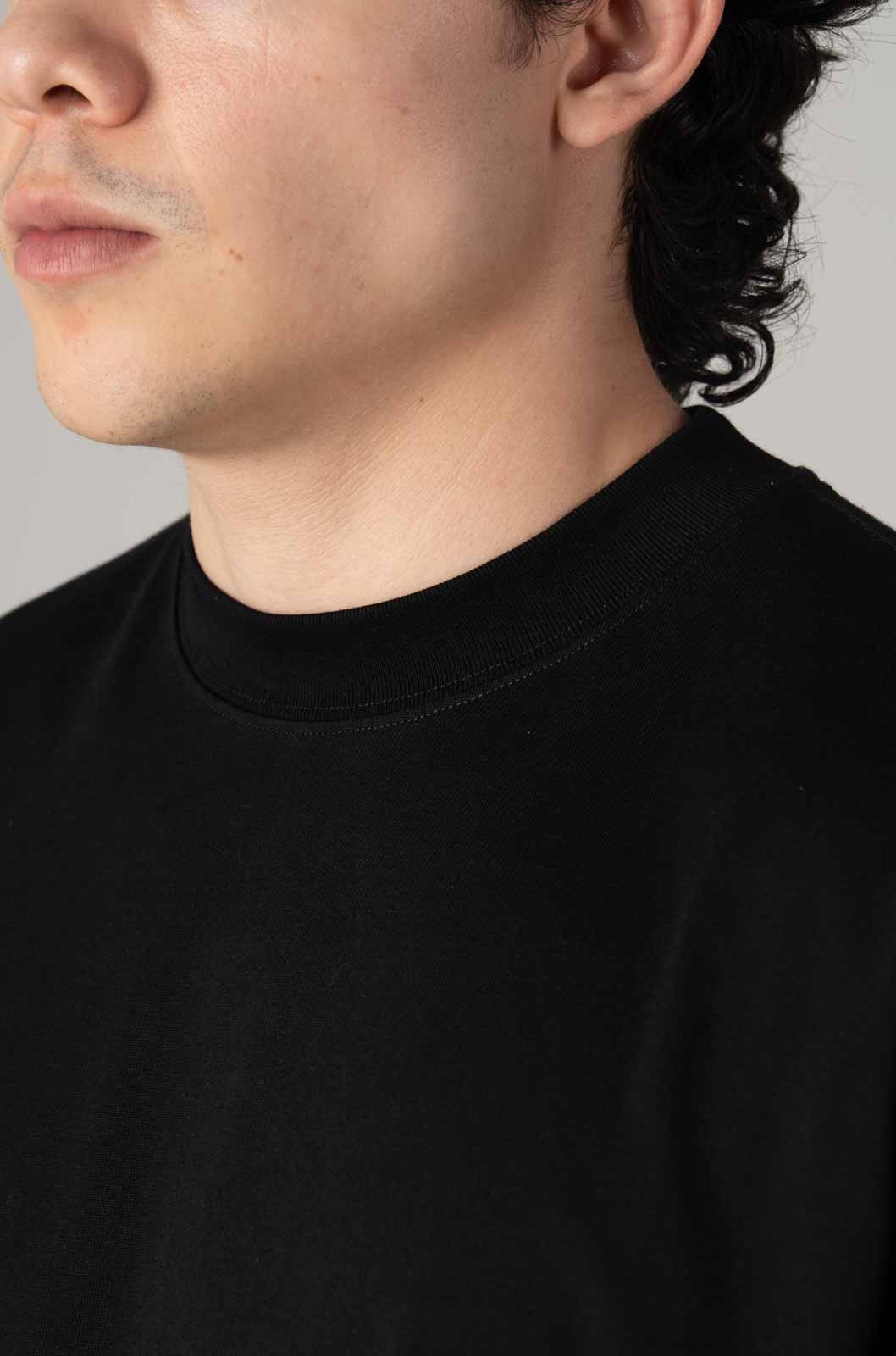 Playera Semi Oversize Negra Gramaje 305