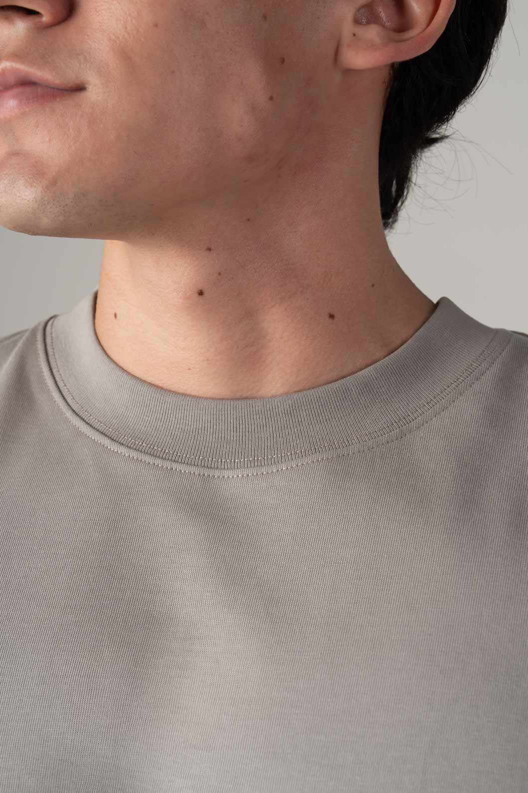 Playera Semi Oversize Light Gray Gramaje 305