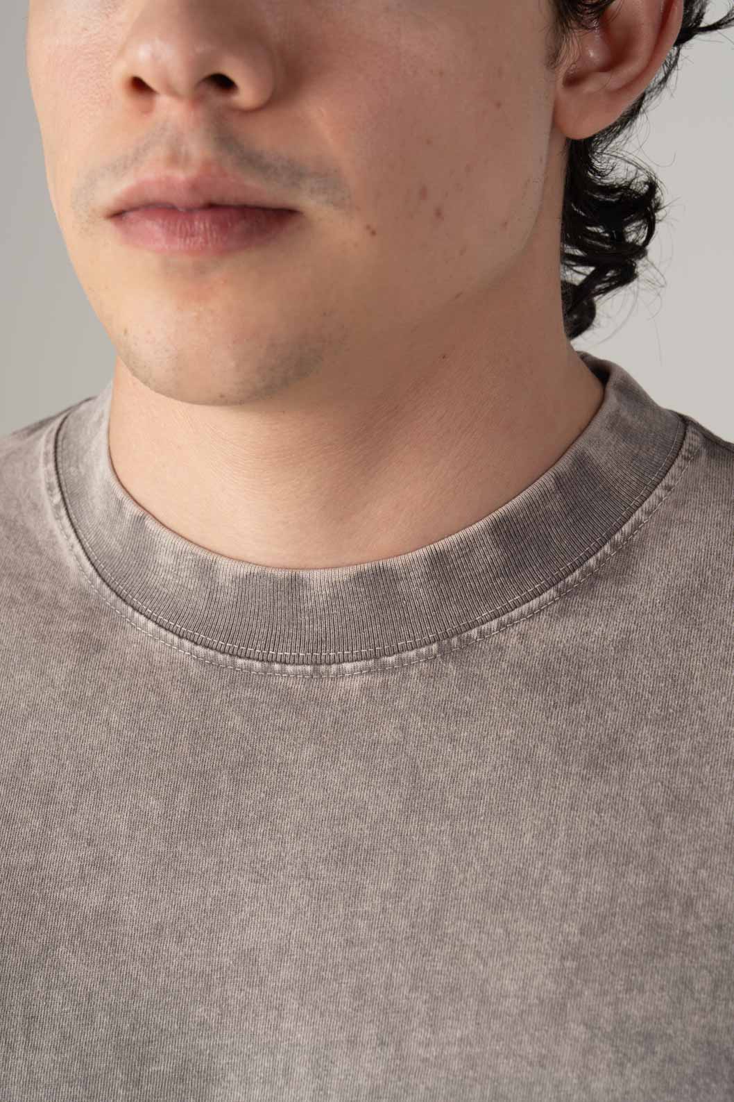 Playera Semi Oversize Acid Wash Gris Gramaje 250 Summer Co.