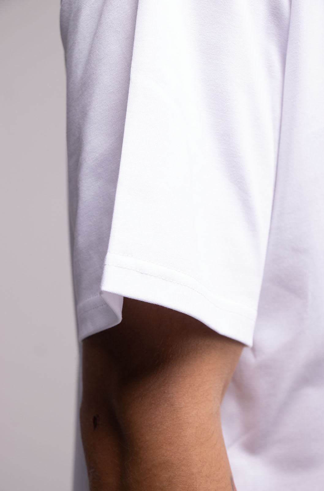 Playera Semi Oversize Blanca Gramaje 305
