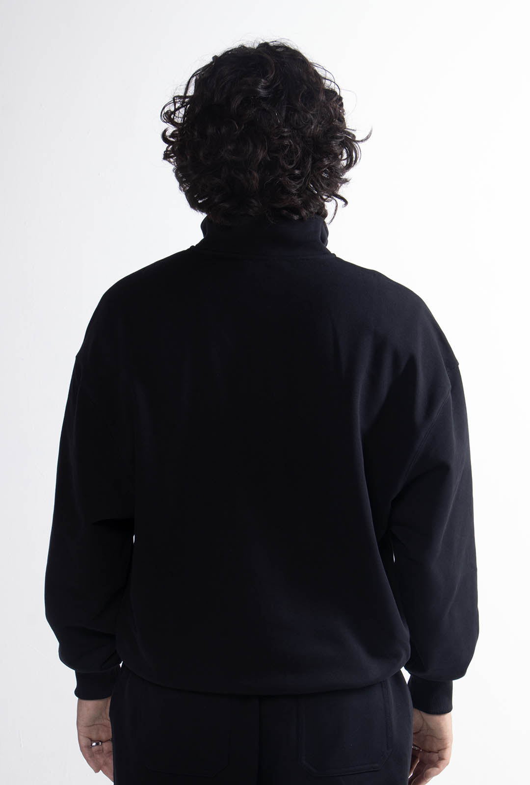 Quarter Zipper Black Tracksuit