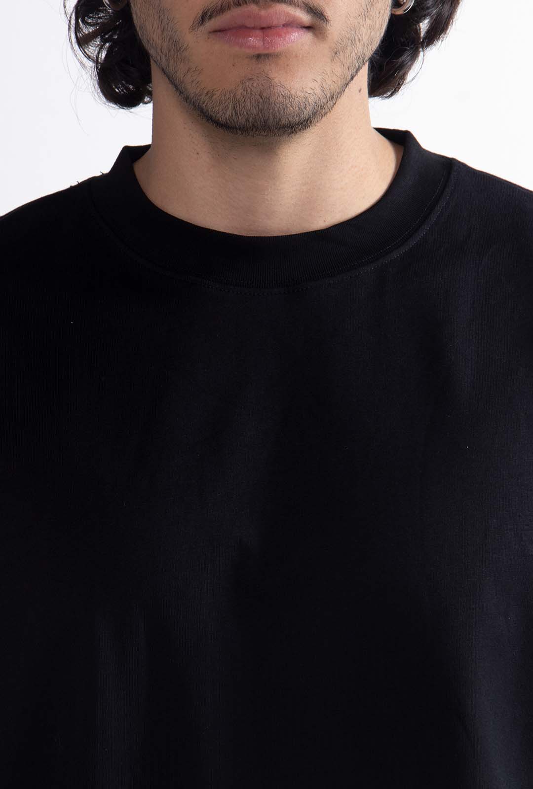 Playera Semi Oversize Negra Gramaje 305