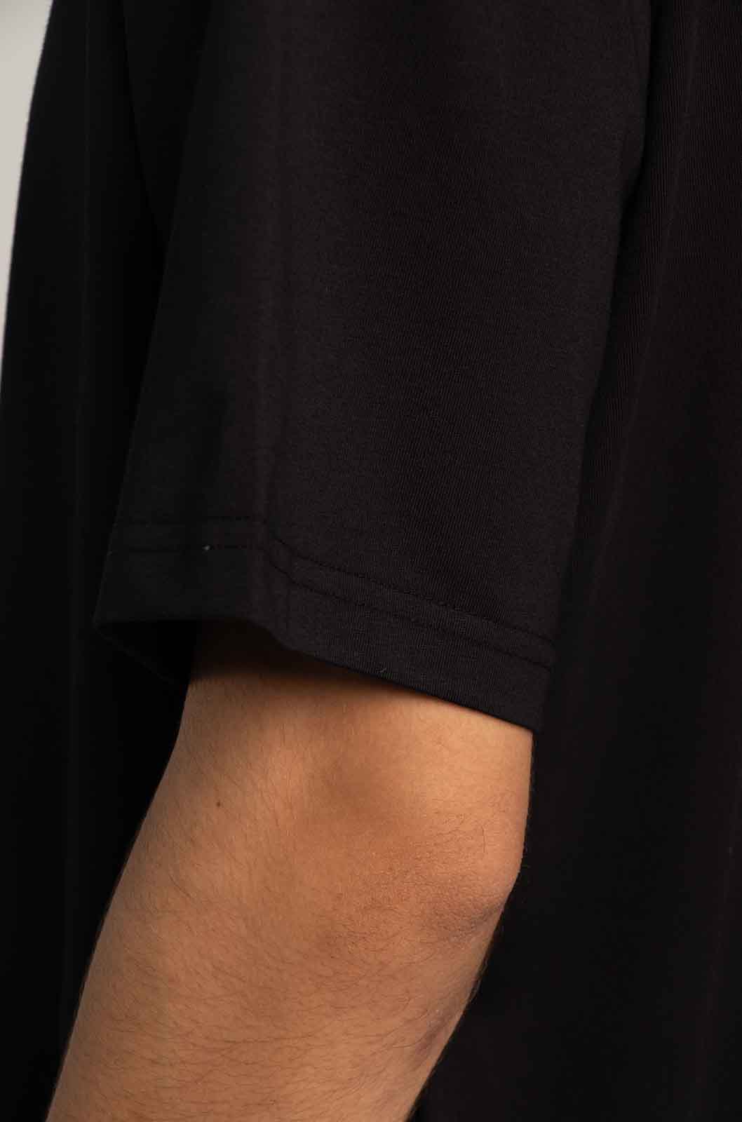 Playera Semi Oversize Negra 245 gsm MAYOREO