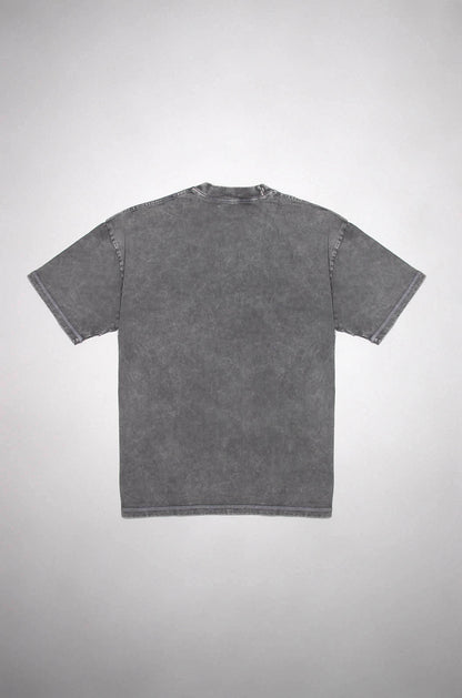 Playera Semi Oversize Wax Wash Gris Moon Gramaje 275