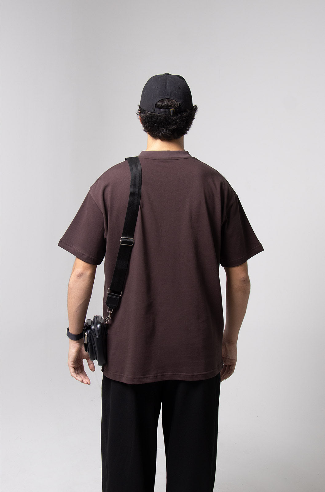 Playera Semi Oversize Burgundy Gramaje 280