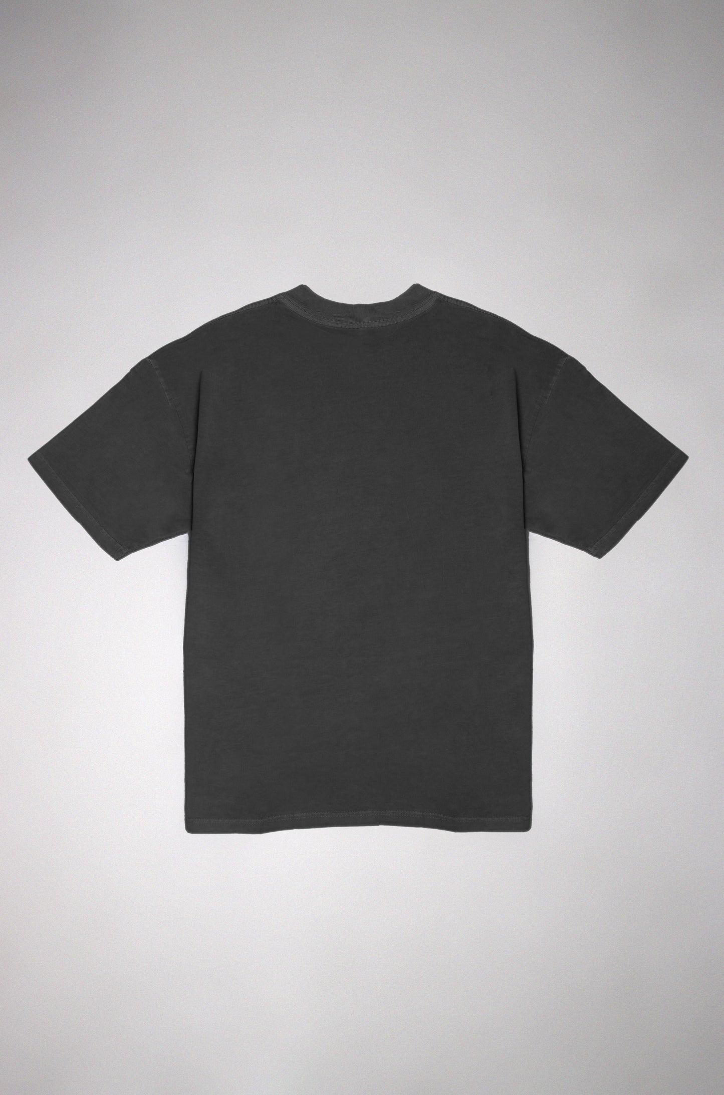 Playera Semi Oversize Acid Wash Gris Gramaje 260