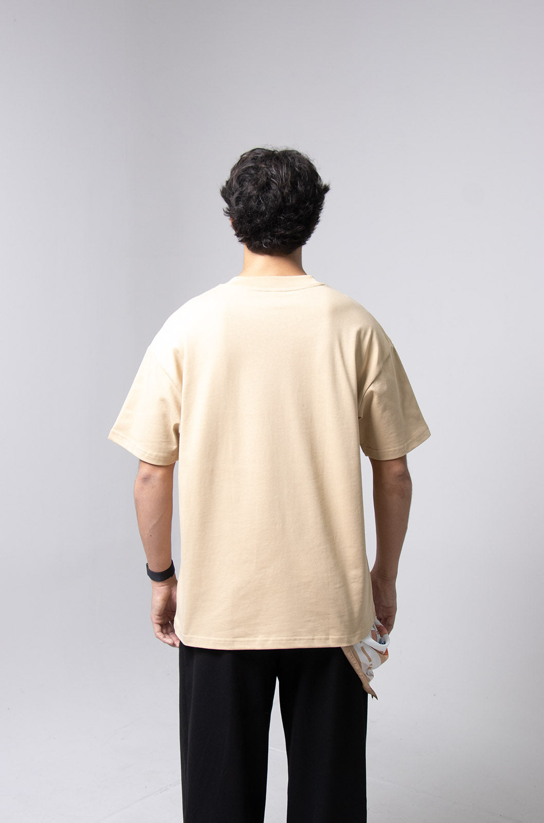 Playera Semi Oversize Khaki Gramaje 280