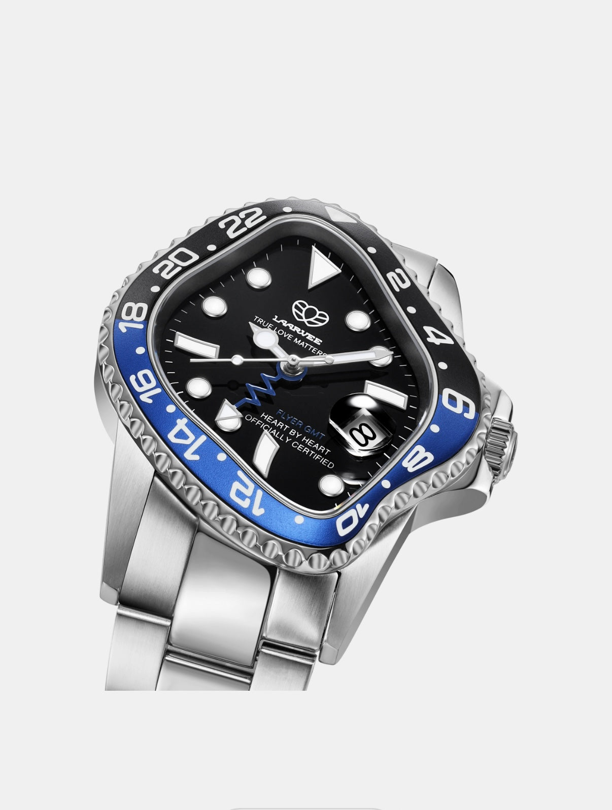 LAARVEE WATCH PEA001GMT-SBKGNBK BLACK & BLUE LIMITED EDITION