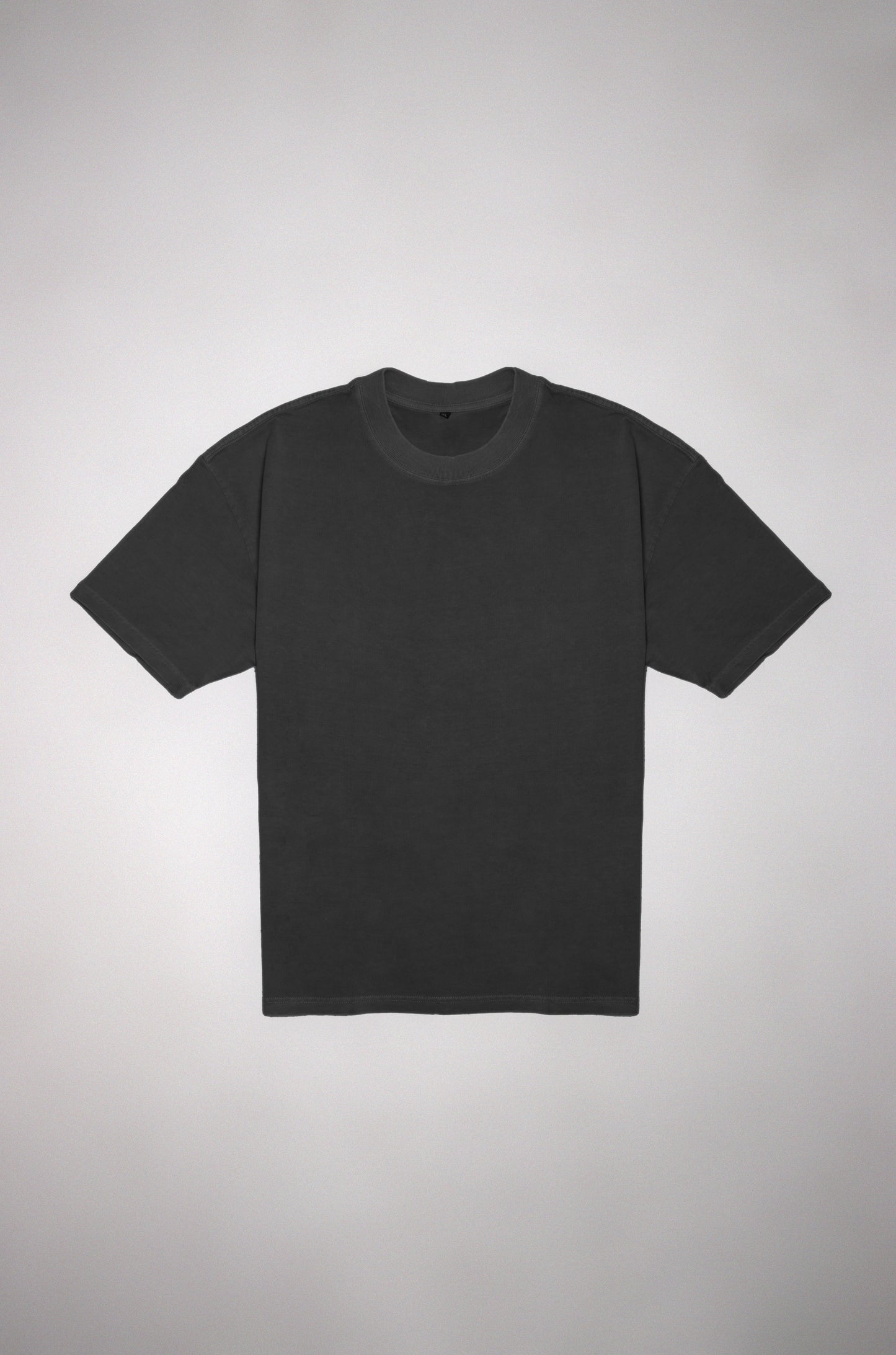 Playera Semi Oversize Acid Wash Gris Gramaje 260