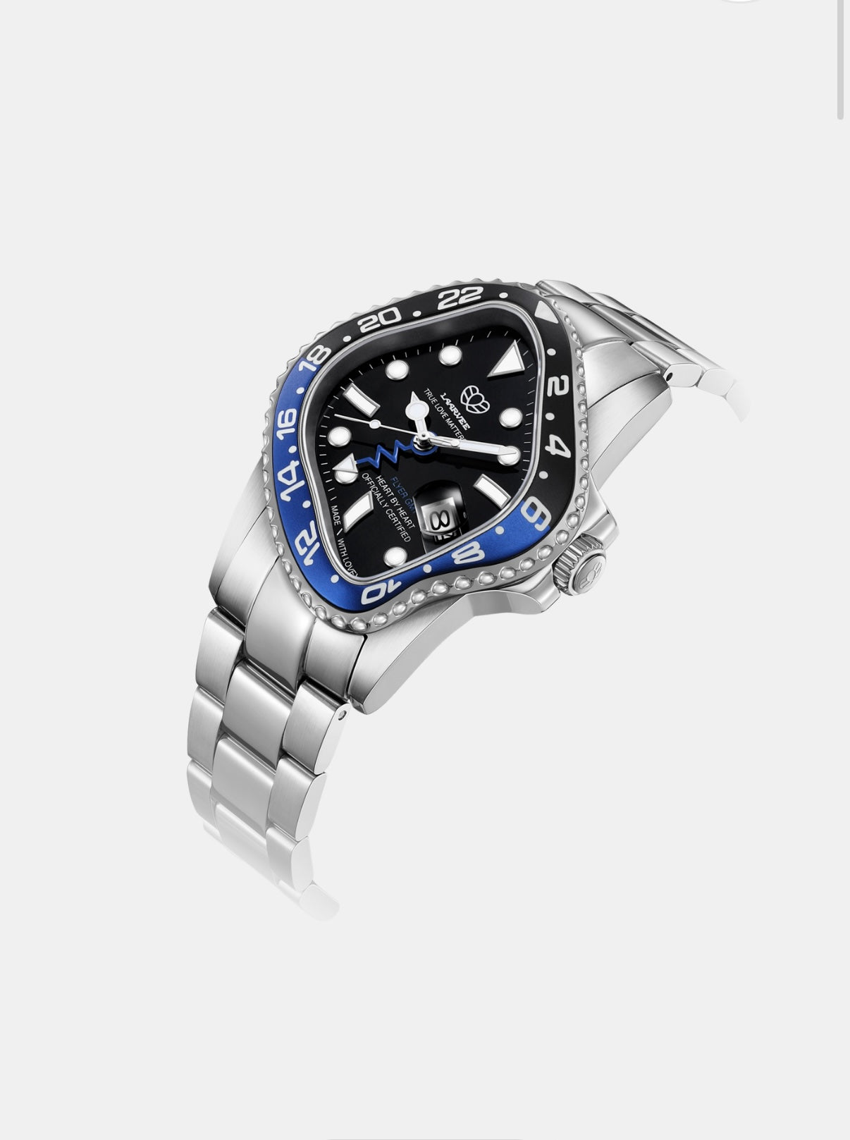 LAARVEE WATCH PEA001GMT-SBKGNBK BLACK & BLUE LIMITED EDITION