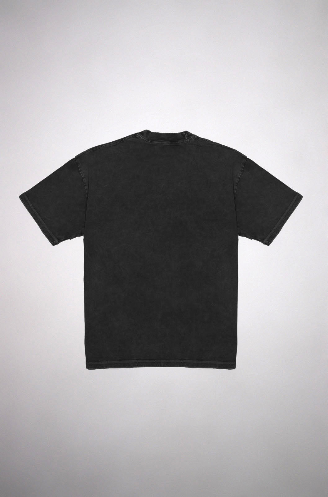 Playera Oversize Negro Deslavado Gramaje 260