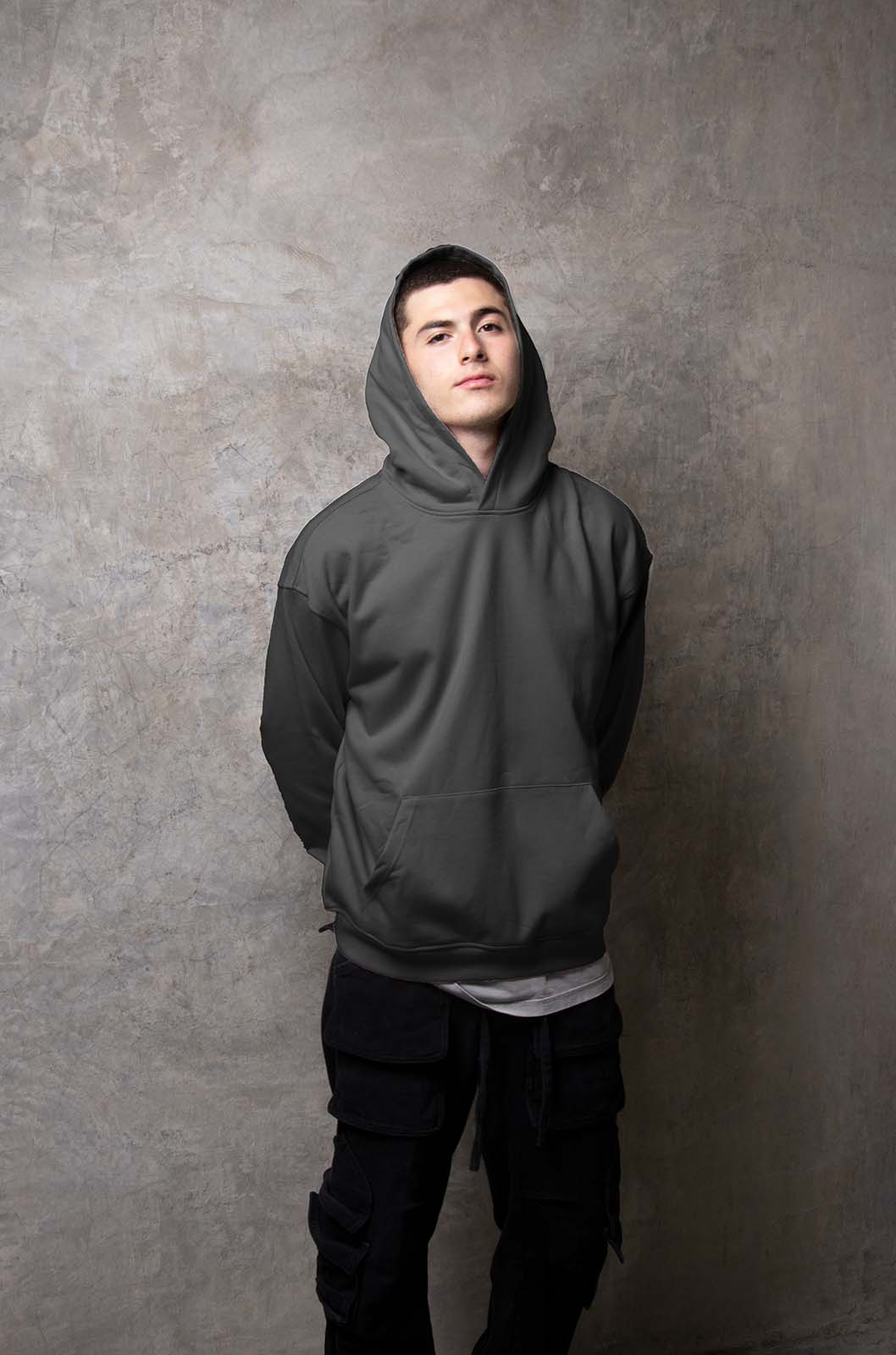 Hoodie Oversize Gris Gramaje 380