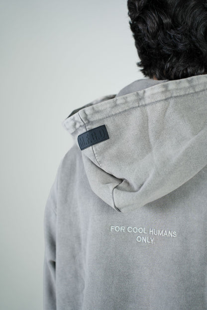 Hoodie Gris Deslavada Gramaje 420 Marca "MFGO"