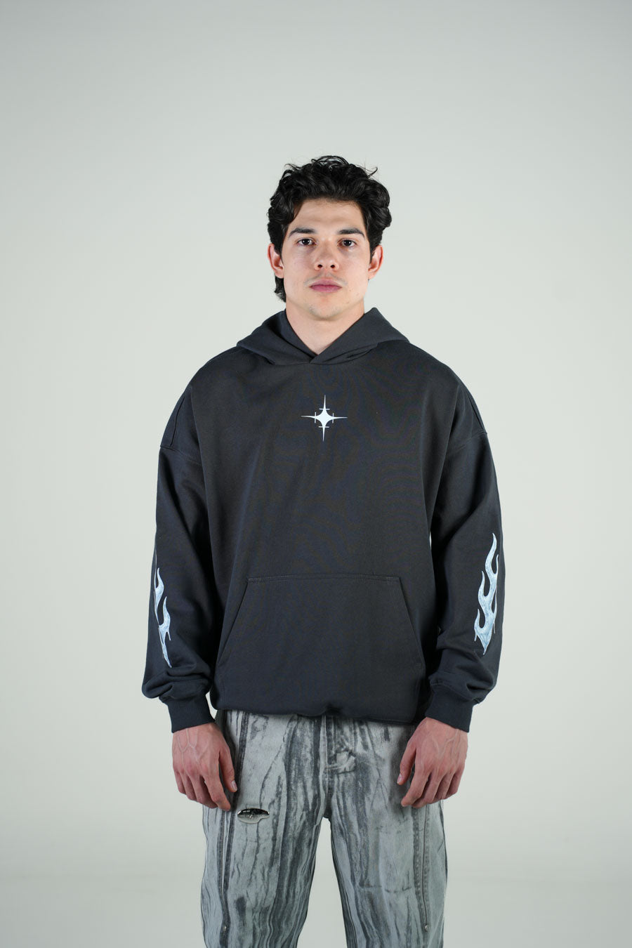 Hoodie Gris Oscuro Gramaje 350 Marca "ASTROLIFE"