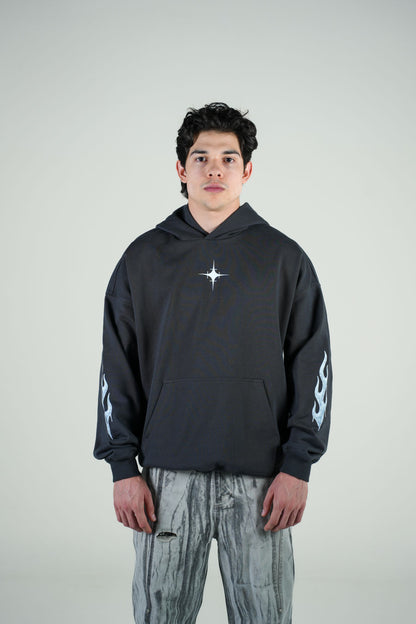 Hoodie Gris Oscuro Gramaje 350 Marca "ASTROLIFE"