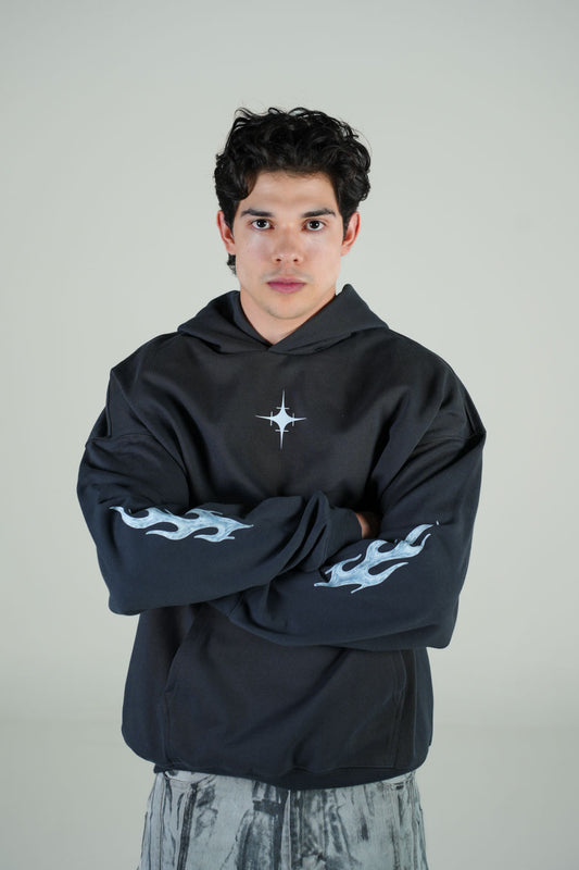 Hoodie Gris Oscuro Gramaje 350 Marca "ASTROLIFE"