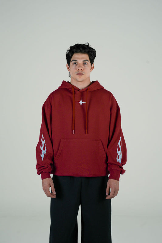 Hoodie Roja Gramaje 350 Marca "ASTROLIFE"