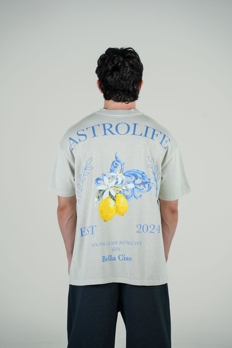 Playera Semi Oversize Hueso Gramaje 260 Marca "ASTROLIFE"