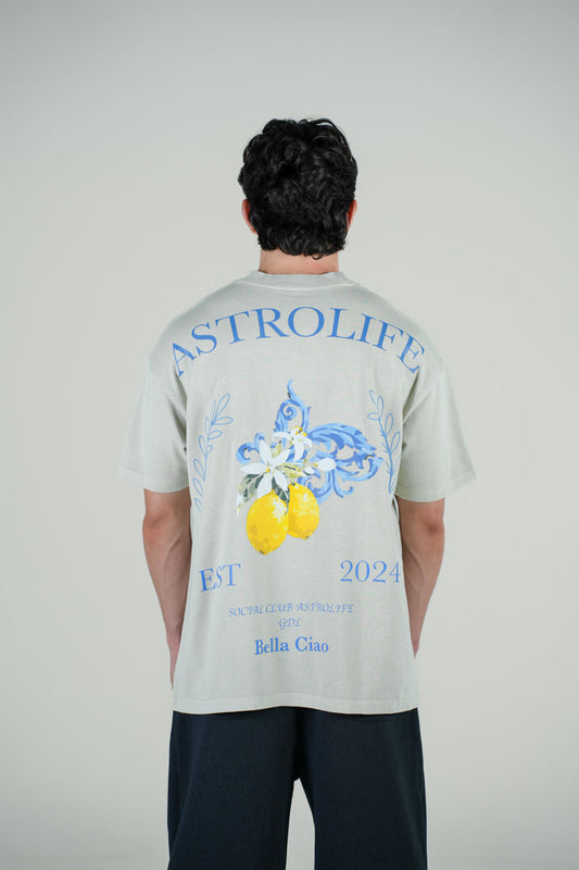 Playera Semi Oversize Hueso Gramaje 260 Marca "ASTROLIFE"