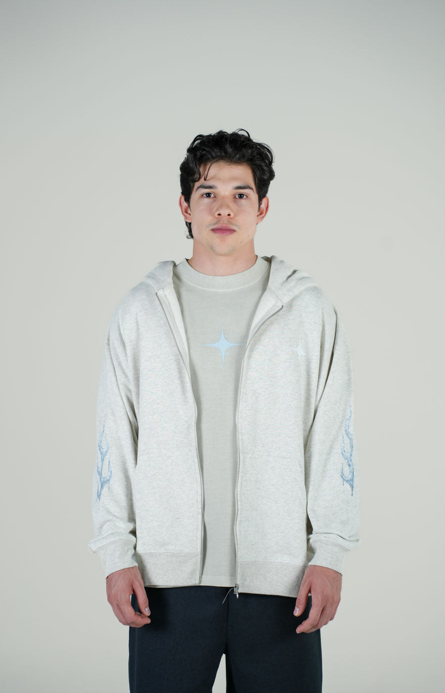 Hoodie Zipper Jaspe Gramaje 380 Marca "ASTROLIFE"