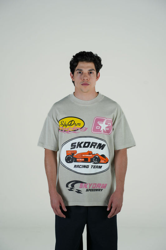 Playera Semi Oversize Hueso Gramaje 260 Marca "SKY & DREAM"