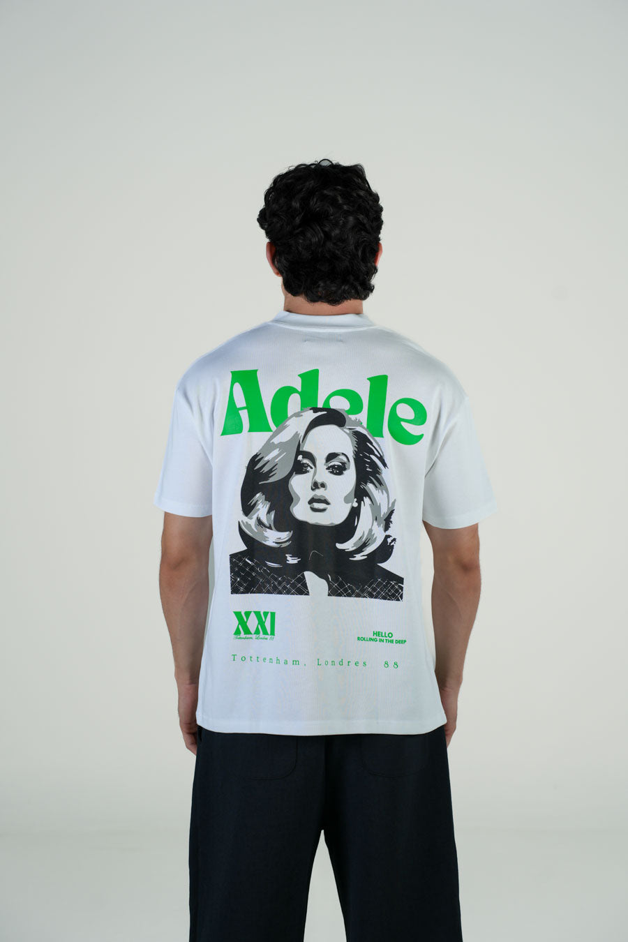 Playera Semi Oversize Blanca Gramaje 305 Marca "4.40"