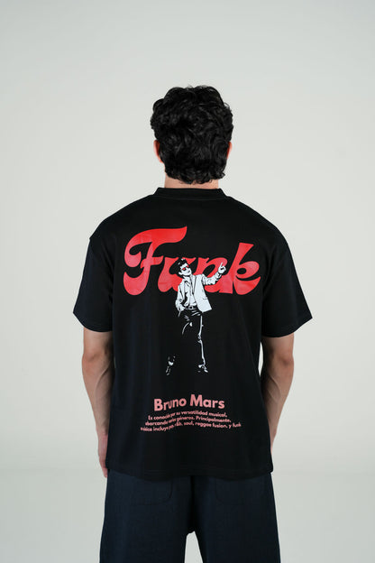 Playera Semi Oversize Negra Gramaje 305 Marca "4.40"