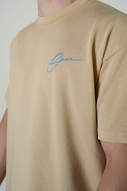 Playera Semi Oversize Khaki Gramaje 260 Marca "ODD LAWZ"