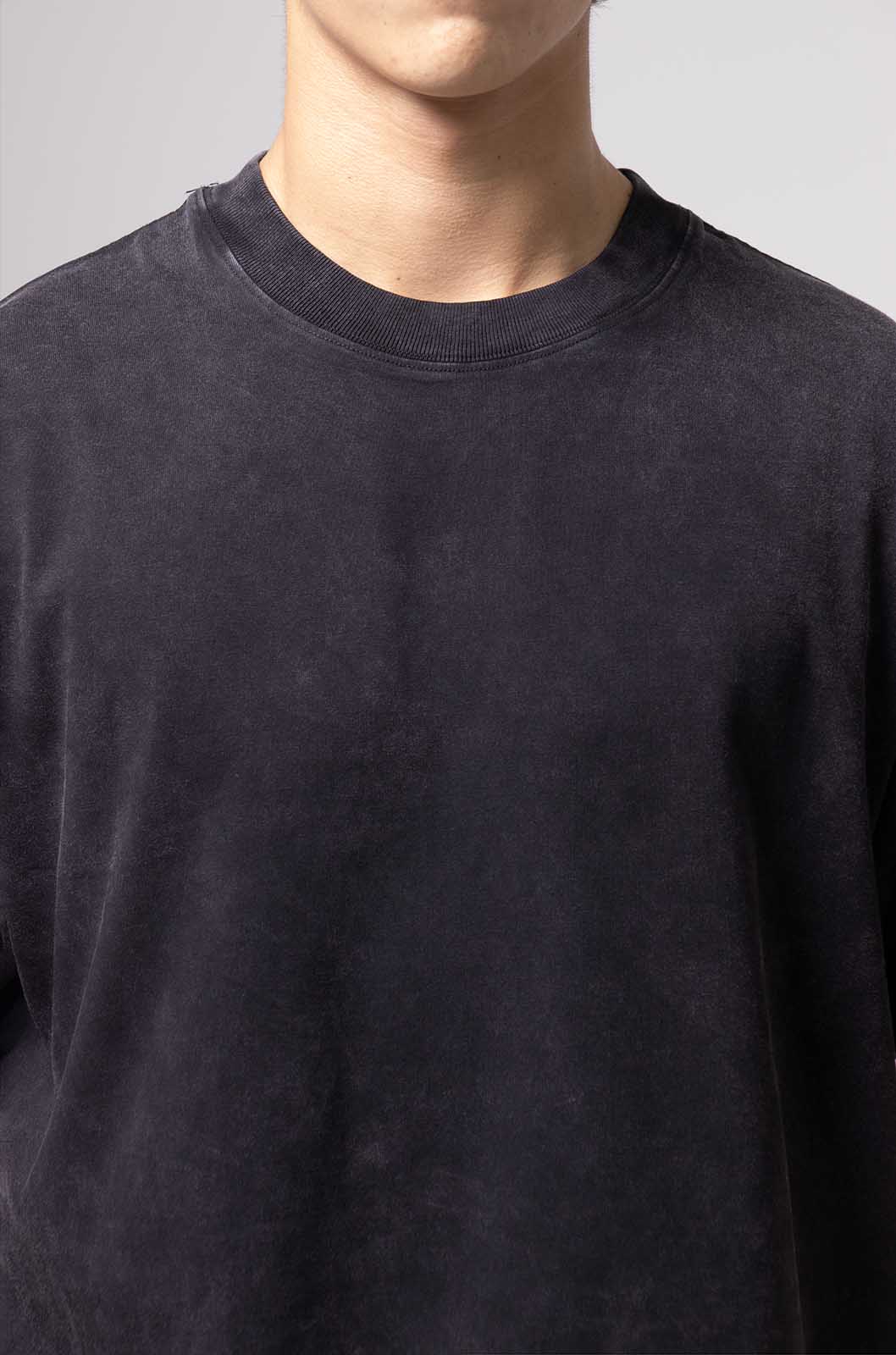 Playera Semi Oversize Wax Wash Negro Gramaje 275