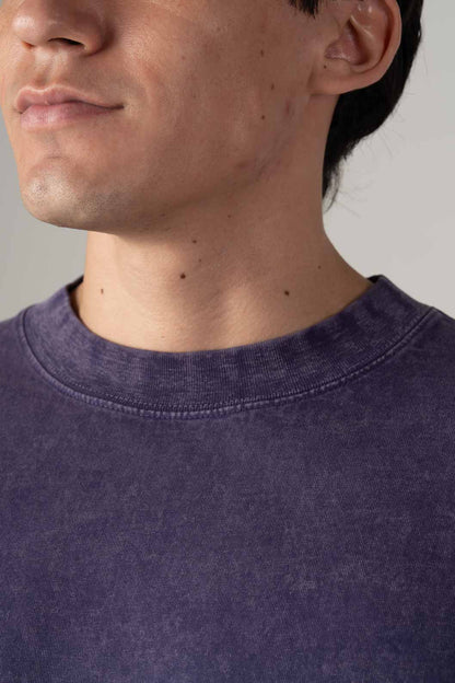 Playera Semi Oversize Acid Wash Purple Gramaje 250 Summer Co.