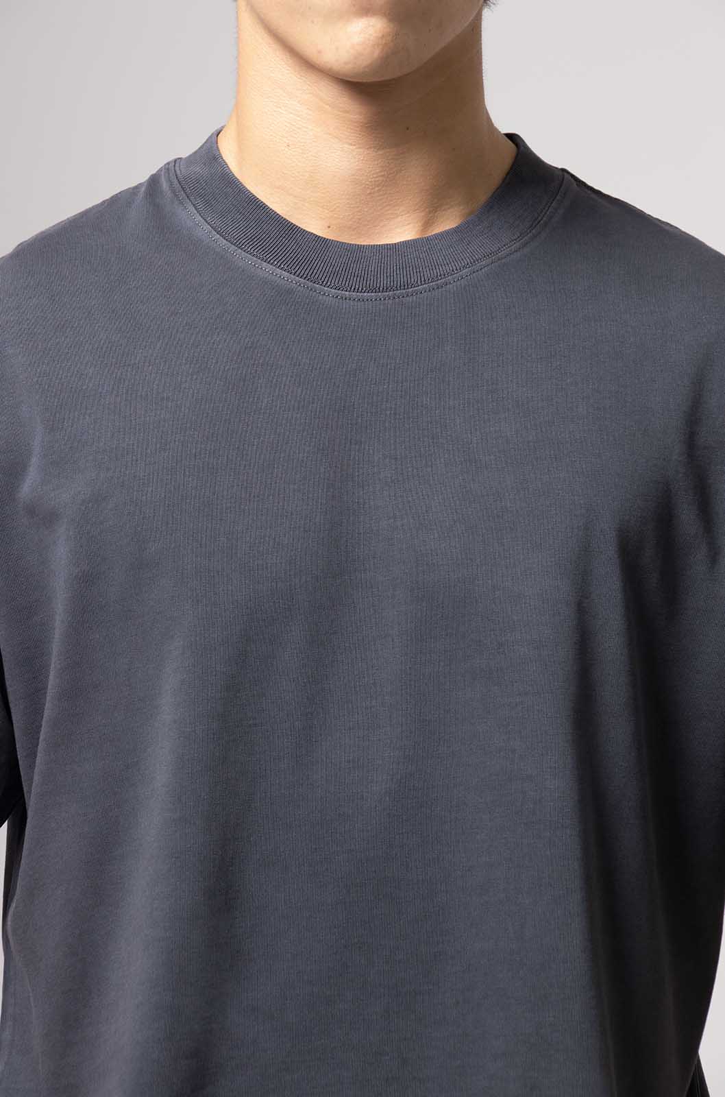 Playera Semi Oversize Acid Wash Gris Gramaje 260