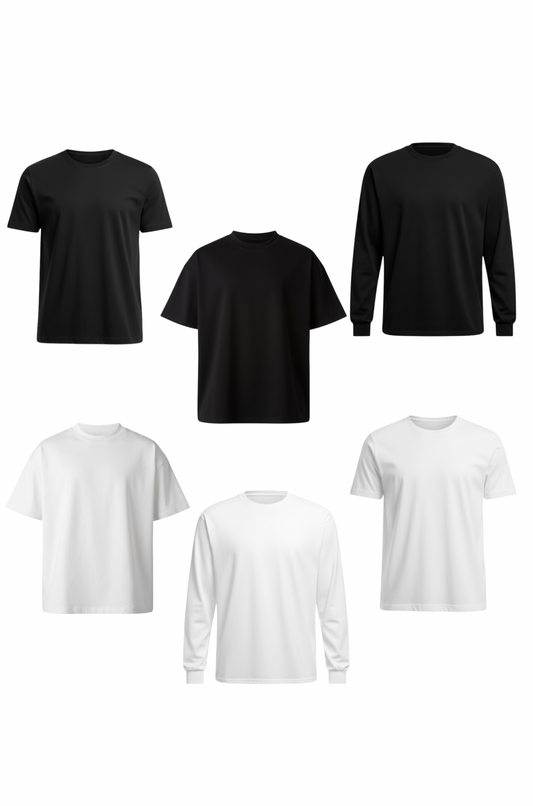 All Day Black/White 6-Pack