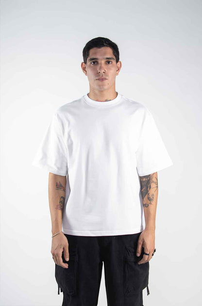 Playera Boxy Fit Blanca 320 Gsm