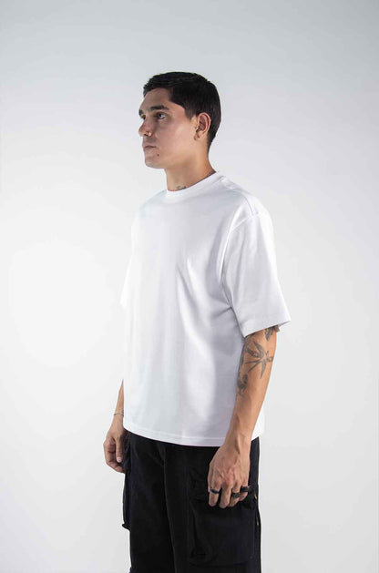 Playera Boxy Fit Blanca 320 Gsm