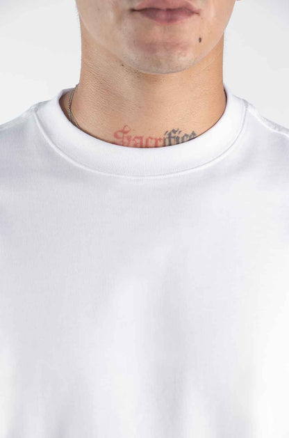 Playera Boxy Fit Blanca 320 Gsm