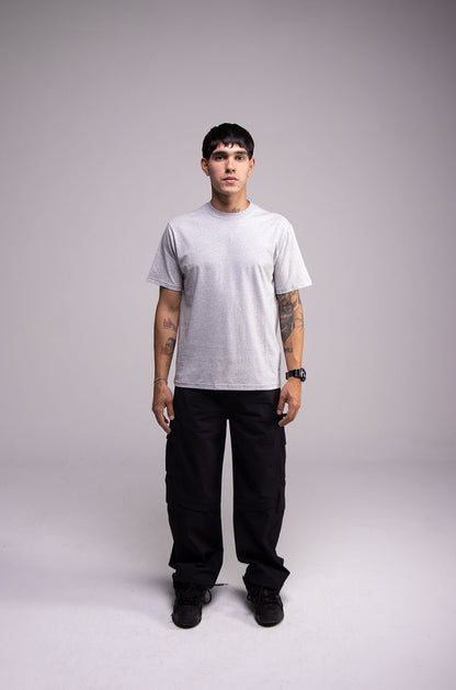 Playera Gris Jaspe Slim Fit 200 GSM