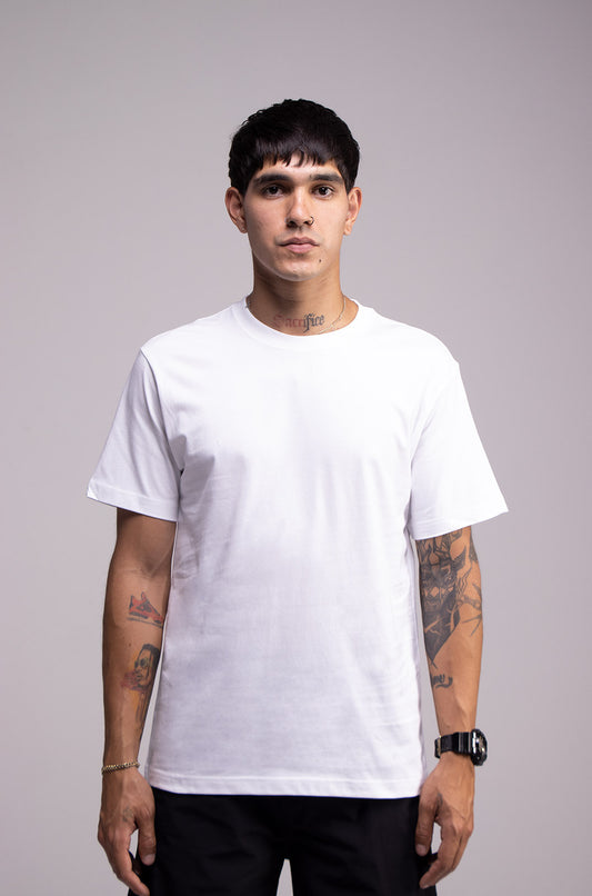 Playera Blanca Slim Fit 200 GSM
