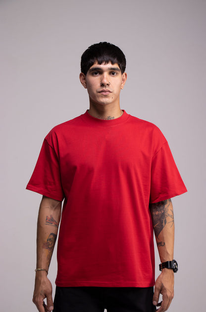 Semi Oversize 305gsm Intense Red Tee