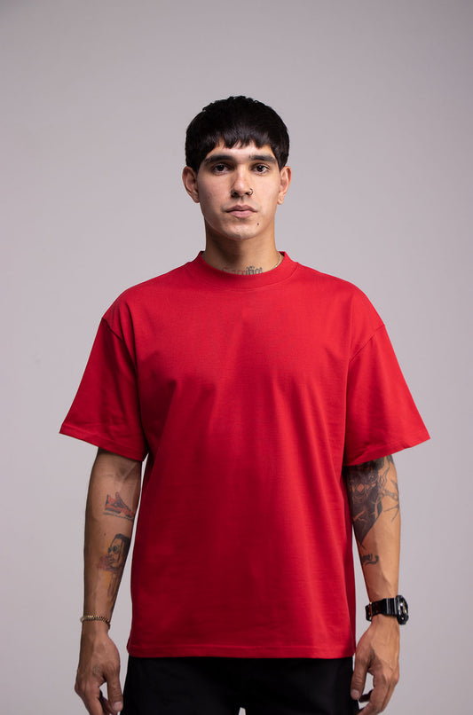 Semi Oversize 305gsm Intense Red Tee