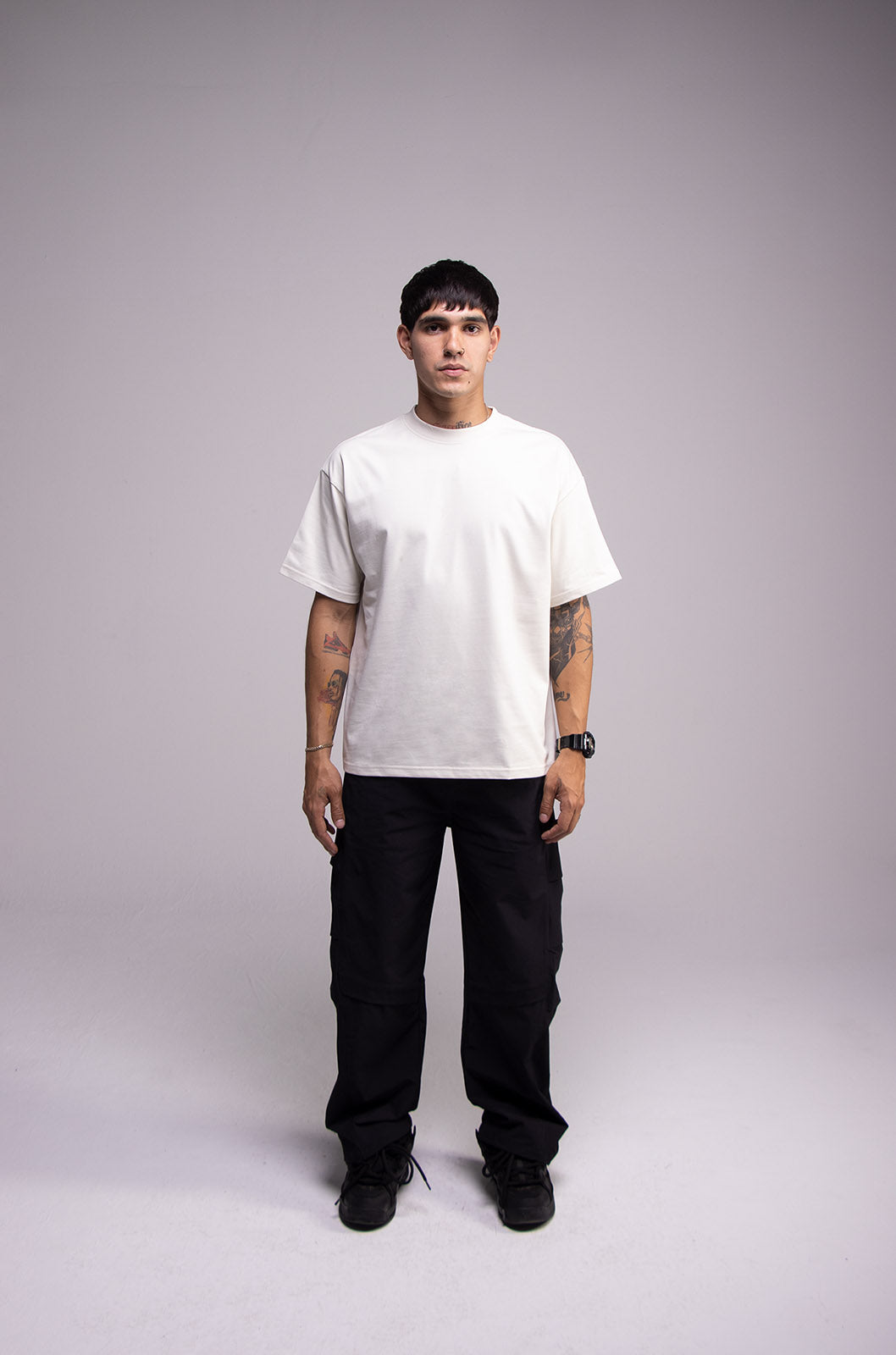 Playera Semi Oversize OFF White Gramaje 305