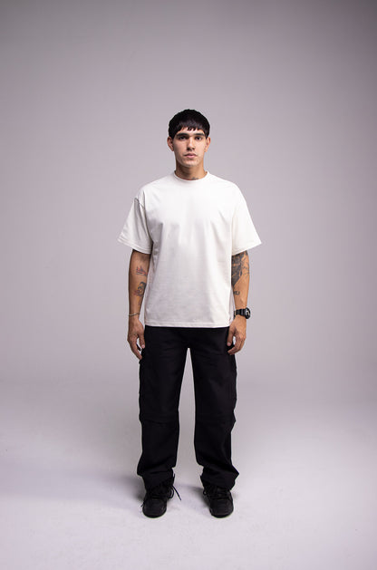 Playera Semi Oversize OFF White Gramaje 305