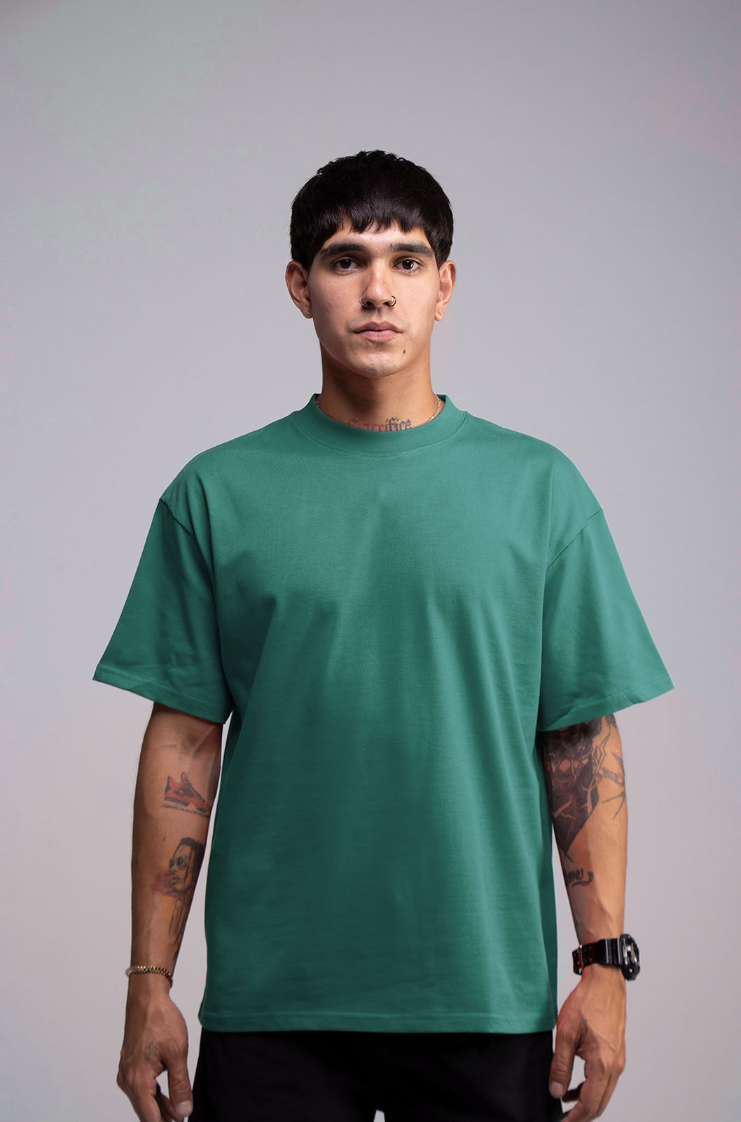 Semi Oversize 305gsm Emerald Green Tee