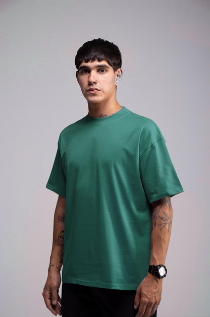 Semi Oversize 305gsm Emerald Green Tee