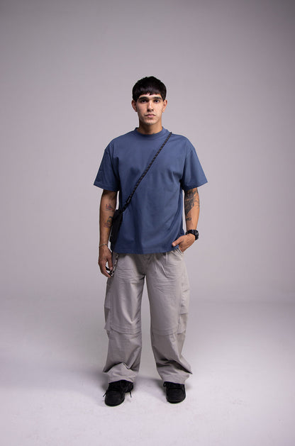 Semi Oversize 305gsm Steel Blue Tee