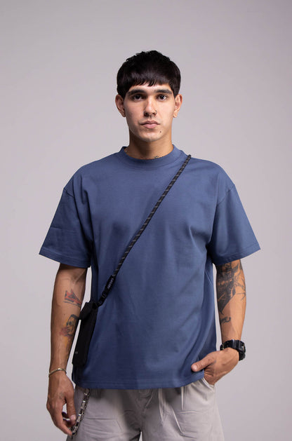 Semi Oversize 305gsm Steel Blue Tee