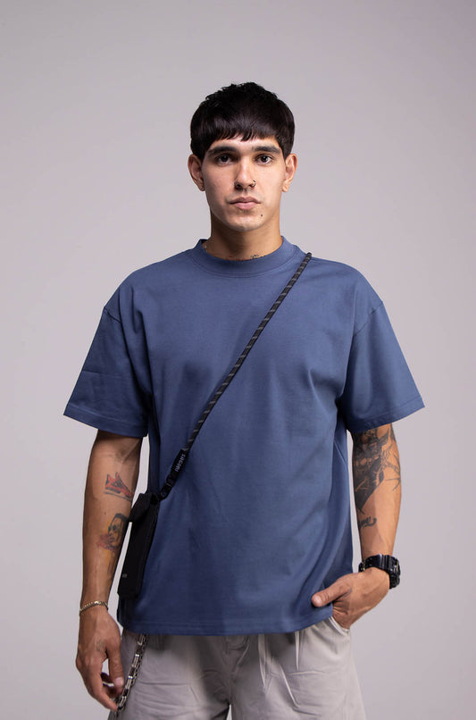 Semi Oversize 305gsm Steel Blue Tee