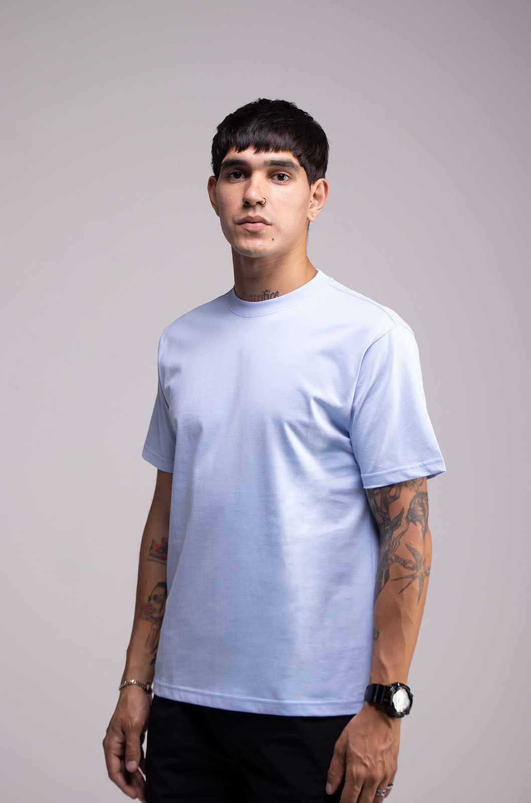 Slim 200gsm Light Blue Tee