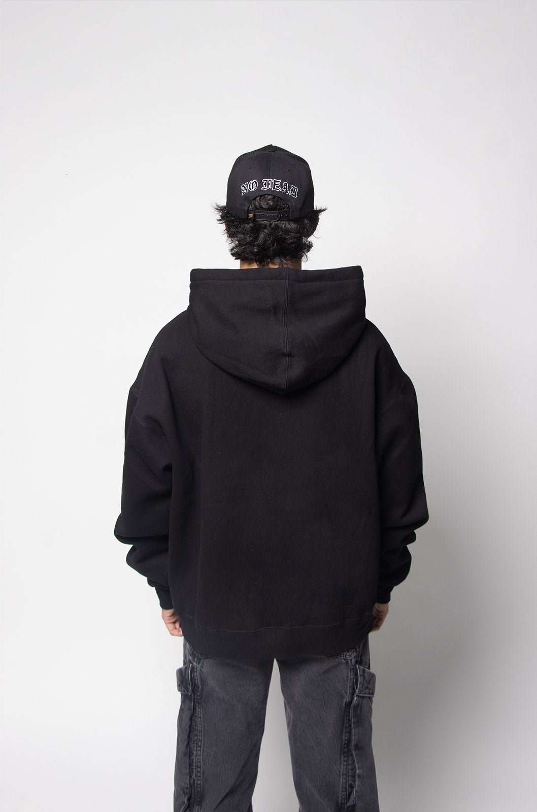 Hoodie Oversize Negra Gramaje 350