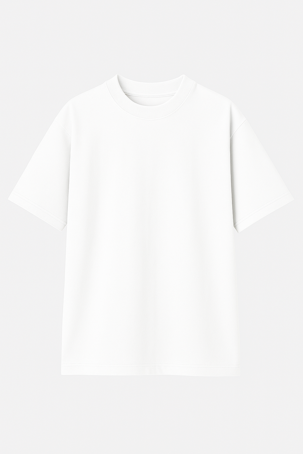 Playera Semi Oversize Blanca Gramaje 305
